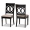 Baxton Studio Lucie Sand Upholstered and Espresso Wood 2-Piece Dining Chair Set 165-10537 - alternate 1